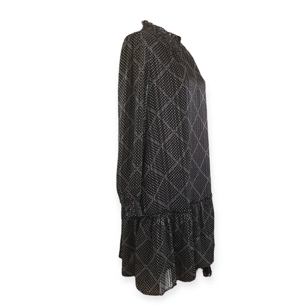 J. Crew Ruffle Tiered Mini Dress Black